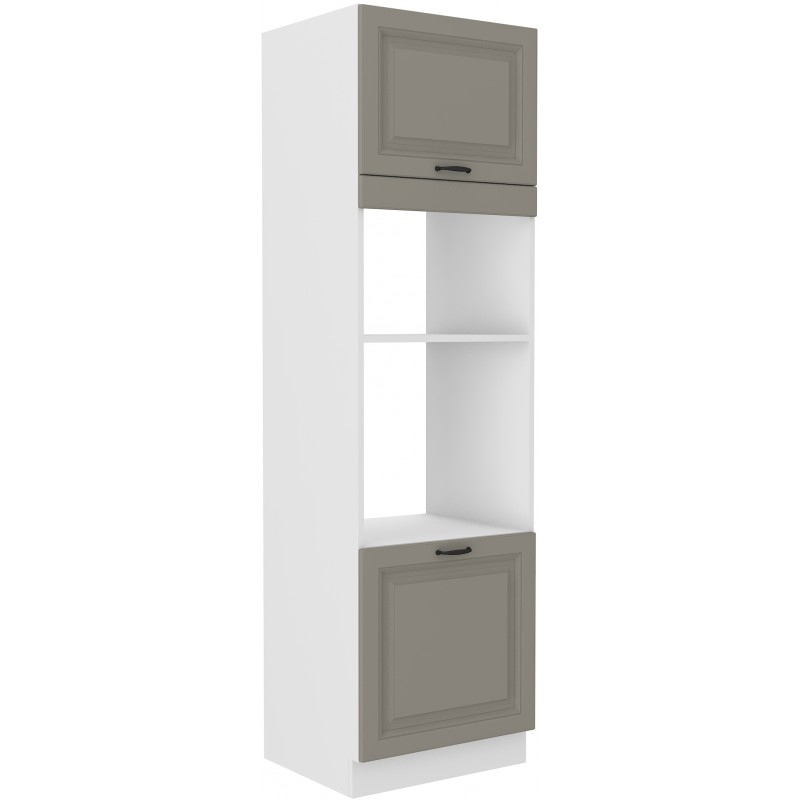 Einbaugeräteschrank SOPHIA – Breite 60 cm, Hellgrau/Weiß