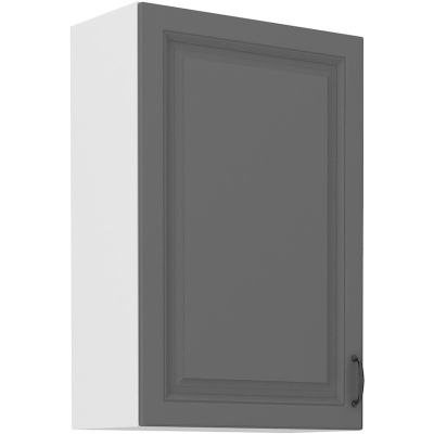 Hoher Oberschrank SOPHIA – Breite 60 cm, grau/weiß