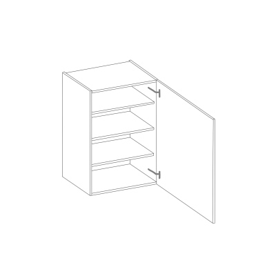 Hoher Oberschrank SOPHIA – Breite 60 cm, dunkelgrau/weiß