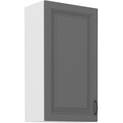 Hoher Oberschrank SOPHIA – Breite 50 cm, grau/weiß