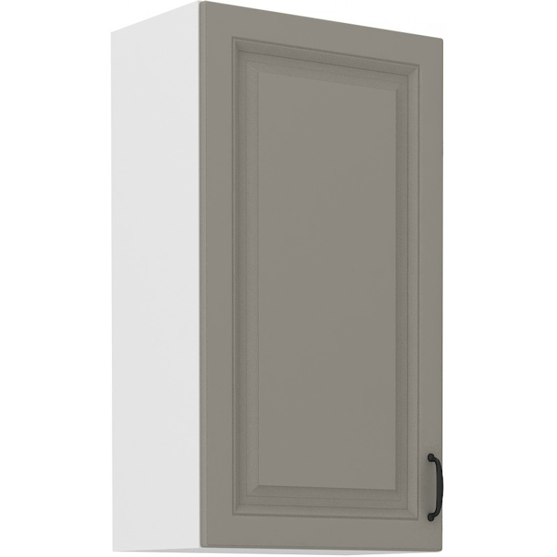 Hoher Oberschrank SOPHIA – Breite 50 cm, hellgrau/weiß