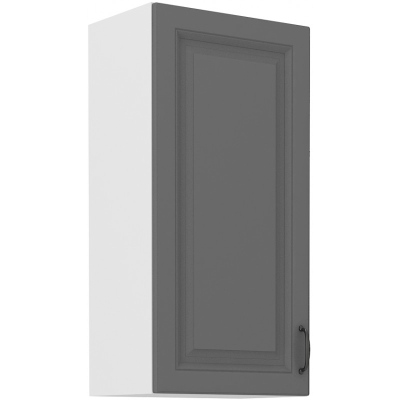 Hoher Oberschrank SOPHIA – Breite 45 cm, grau/weiß