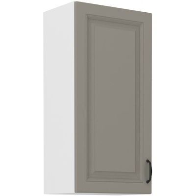 Hoher Oberschrank SOPHIA – Breite 45 cm, hellgrau/weiß