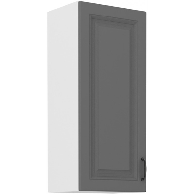 Hoher Oberschrank SOPHIA – Breite 40 cm, grau/weiß