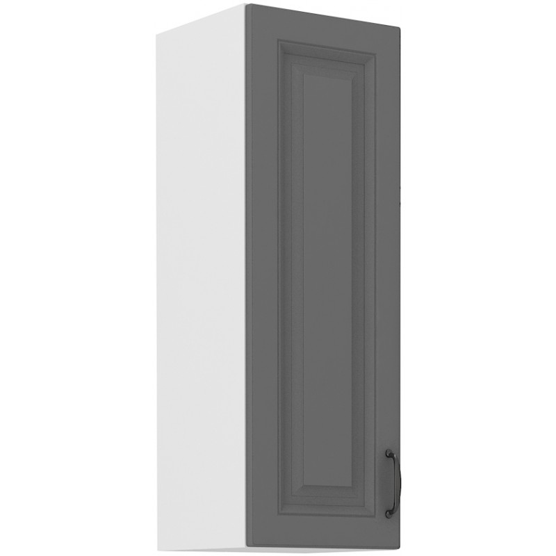 Hoher Oberschrank SOPHIA – Breite 30 cm, grau/weiß