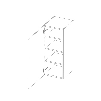 Hoher Oberschrank SOPHIA – Breite 30 cm, grau/weiß