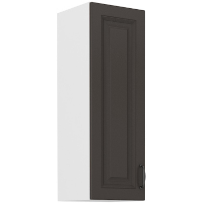 Hoher Oberschrank SOPHIA – Breite 30 cm, dunkelgrau/weiß