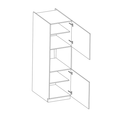 Küchenschrank für Einbaubackofen SOPHIA – Breite 60 cm, dunkelgrau / Artisan-Eiche