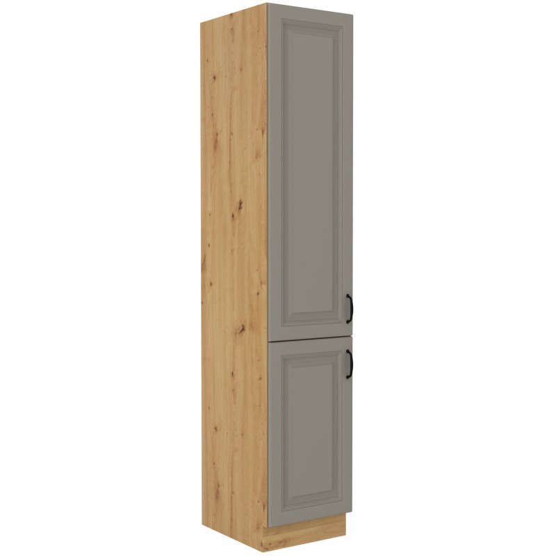 Lebensmittelschrank SOPHIA – Breite 40 cm, hellgrau / Eiche Artisan