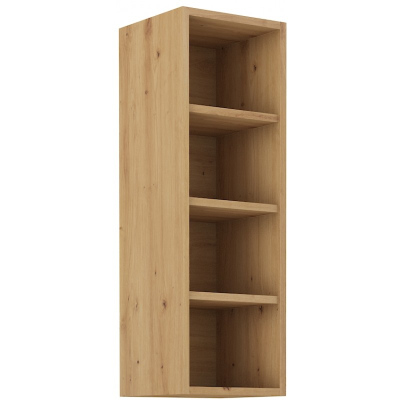 Offener hoher Schrank SOPHIA – Breite 30 cm, Eiche Artisan