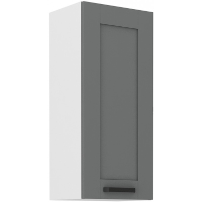 Hoher Oberschrank LAILI – Breite 40 cm, grau/weiß