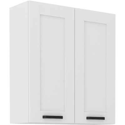 Hoher Oberschrank LAILI – Breite 80 cm, weiß