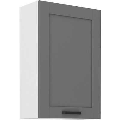 Hoher Oberschrank LAILI – Breite 60 cm, grau/weiß