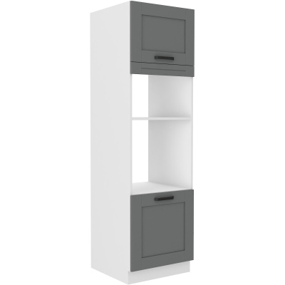 Einbaugeräteschrank LAILI – Breite 60 cm, Grau/Weiß