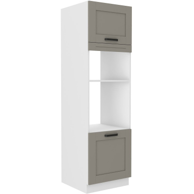 Einbaugeräteschrank LAILI – Breite 60 cm, Hellgrau/Weiß