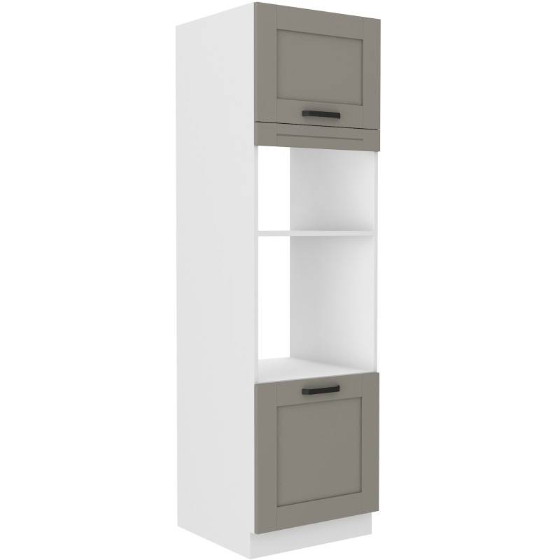 Einbaugeräteschrank LAILI – Breite 60 cm, Hellgrau/Weiß