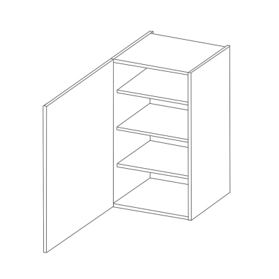 Hoher Oberschrank LAILI – Breite 50 cm, weiß