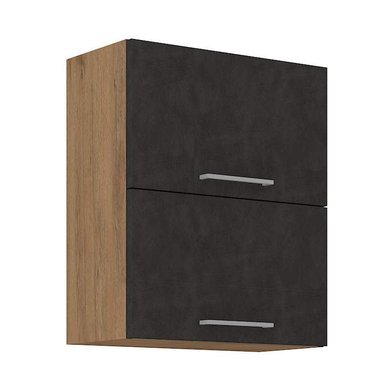 Oberer Klappschrank VANYA – Breite 60 cm, Matera / Lancelot-Eiche