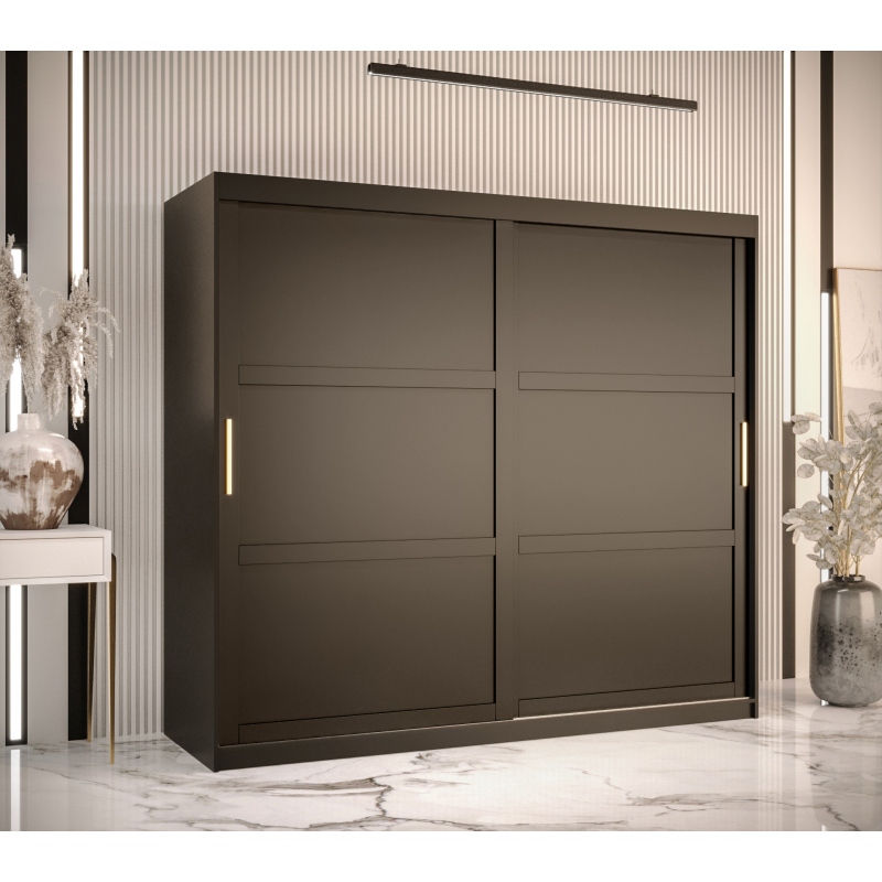 Kleiderschrank RAISA 1 – Breite 200 cm, schwarz