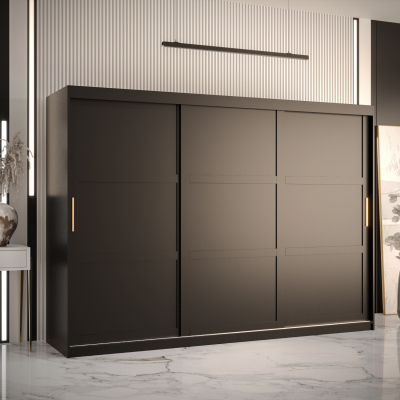 Kleiderschrank RAISA 1 – Breite 250 cm, schwarz