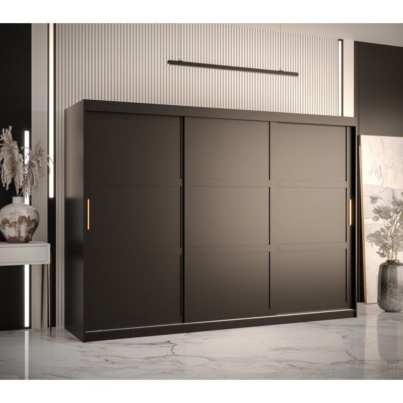 Kleiderschrank RAISA 1 – Breite 250 cm, schwarz