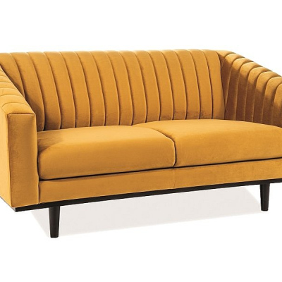 Zweisitzer-Sofa ELENOR – gelb