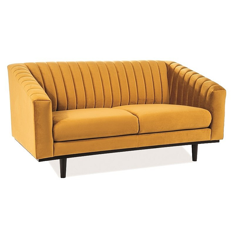 Zweisitzer-Sofa ELENOR – gelb