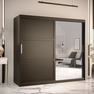 Kleiderschrank RAISA 2 – Breite 200 cm, schwarz