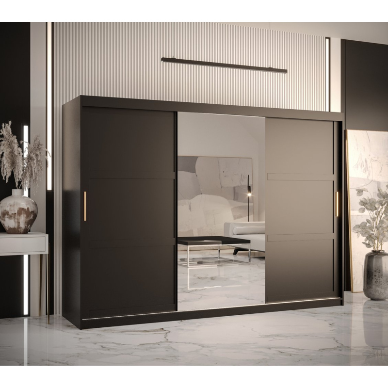 Kleiderschrank RAISA 2 – Breite 250 cm, schwarz