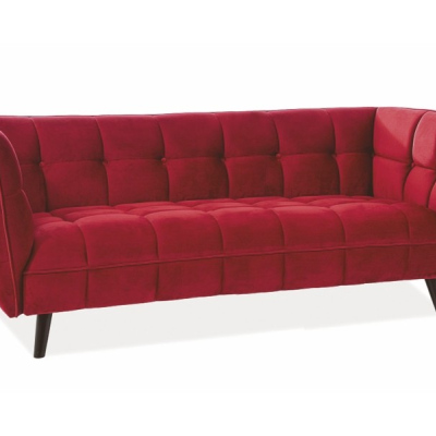 Dreisitziges Sofa SCARLET 3 – bordeauxrot