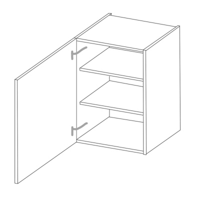 Küchenhängeschrank ADARA – Breite 50 cm, weiß / Artisan-Eiche