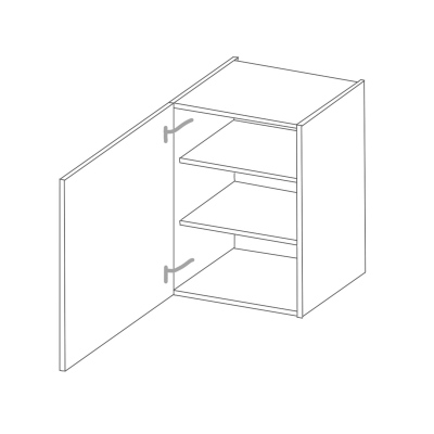 Küchenhängeschrank ADARA – Breite 50 cm, weiß / Artisan-Eiche