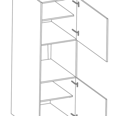 Küchenschrank für Einbaubackofen ADARA – Breite 60 cm, weiß / Artisan-Eiche