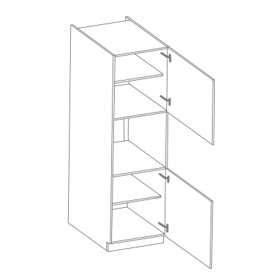 Küchenschrank für Einbaubackofen ADARA – Breite 60 cm, Cappuccino / Artisan-Eiche