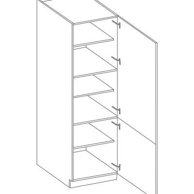 Lebensmittelschrank ADARA – Breite 60 cm, cappucino / Eiche Artisan