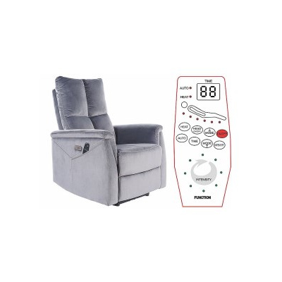 Verstellbarer Massagesessel JEAN – grau