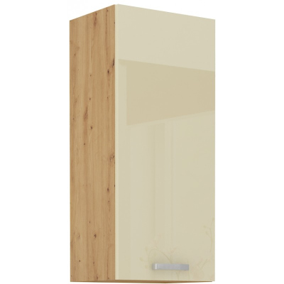 Hoher Oberschrank ADARA – Breite 40 cm, creme / Eiche Artisan