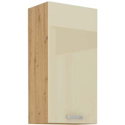 Hoher Oberschrank ADARA – Breite 45 cm, creme / Eiche Artisan