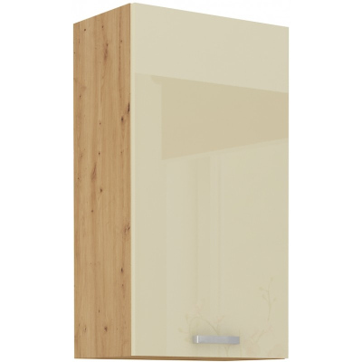 Hoher Oberschrank ADARA – Breite 50 cm, creme / Eiche Artisan