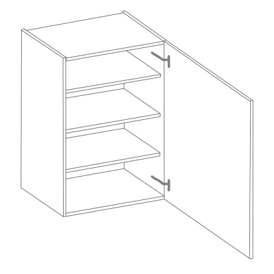 Hoher Oberschrank ADARA – Breite 60 cm, weiß / Eiche Artisan