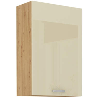 Hoher Oberschrank ADARA – Breite 60 cm, creme / Eiche Artisan