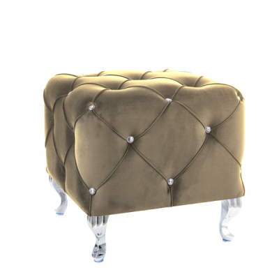 Glamour-Hocker BERTIN – beige