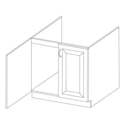 Waschbeckenunterschrank BALIJA – Breite 80 cm, Trüffelgrau / Eiche Artisan