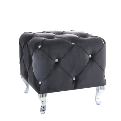 Glamour-Hocker BERTIN – schwarz