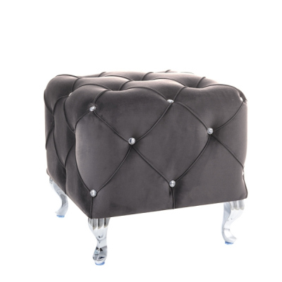 Glamour-Hocker BERTIN – grau