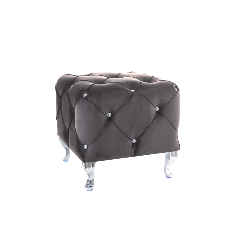 Glamour-Hocker BERTIN – grau