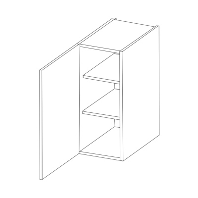 Küchenhängeschrank BALIJA – Breite 45 cm, Trüffelgrau / Artisan-Eiche