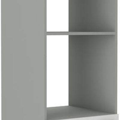 Einbaugeräteschrank ULLERIKE – Breite 60 cm, Weiß/Grau