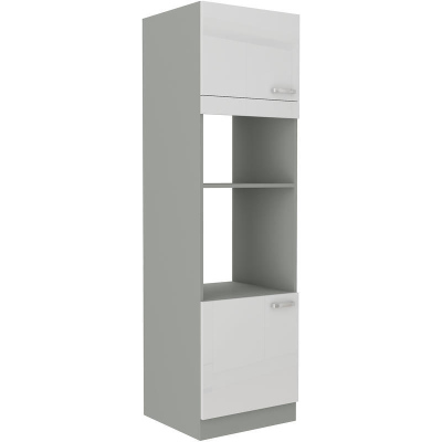 Einbaugeräteschrank ULLERIKE – Breite 60 cm, Weiß/Grau