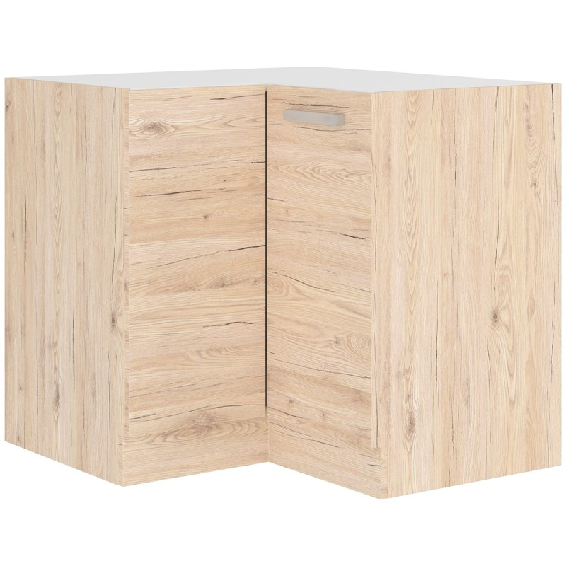 Unterer Eckschrank BERIT – 89x89 cm, Eiche Bordeaux